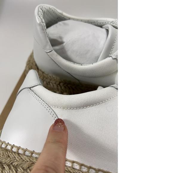 Espasneak WOMEN'S white Cotton Lace Up Espadrille Sneakers E173 - Picture 11 of 12